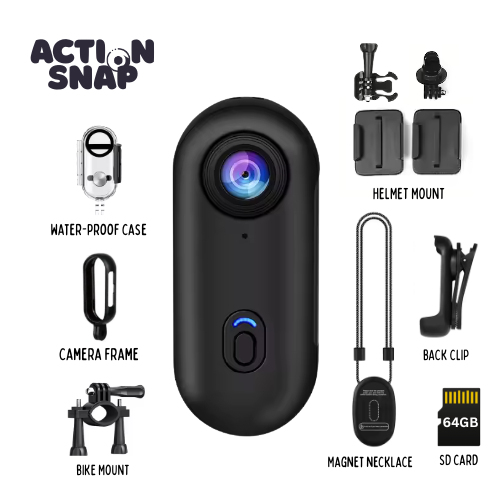 ActionSnap™ 4k camera with full attachment kit
